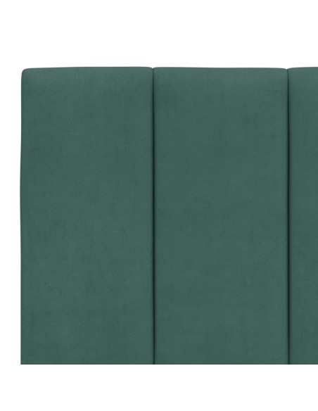 Giroletto con Luci LED Verde Scuro 160x200 cm in Velluto