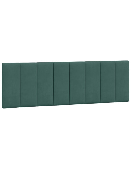 Giroletto con Luci LED Verde Scuro 160x200 cm in Velluto