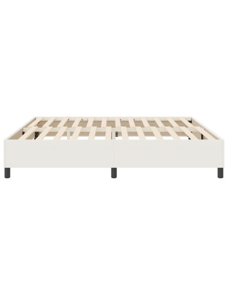 Letto Box Spring Crema 200x200 cm Tessuto a coste