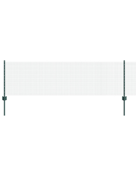 Recinzione in Filo Saldato  con 11 U Post Verde 0.6x25 m Acciaio