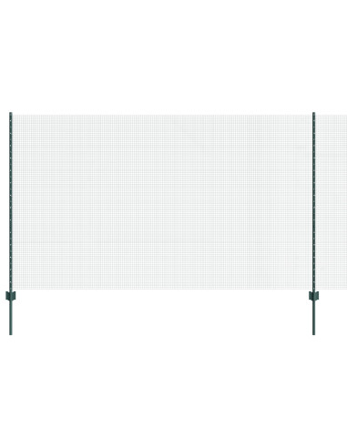 Recinzione con Posto Verde 1,4 x 50 m Acciaio e PVC