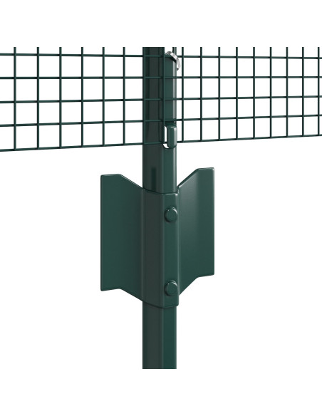 Recinzione Saldata  con 44 Pali U Verde 0.5x100 m Acciaio