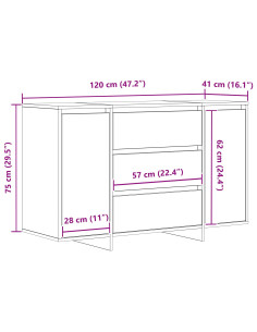 Credenza Rovere artigianale 120 x 41 x 75 cm Legno multistrato