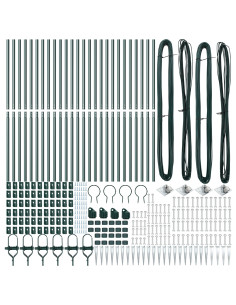 Palo della recinzione 26 pcs Grigio 3,2 x 3,2 x 205 cm 2