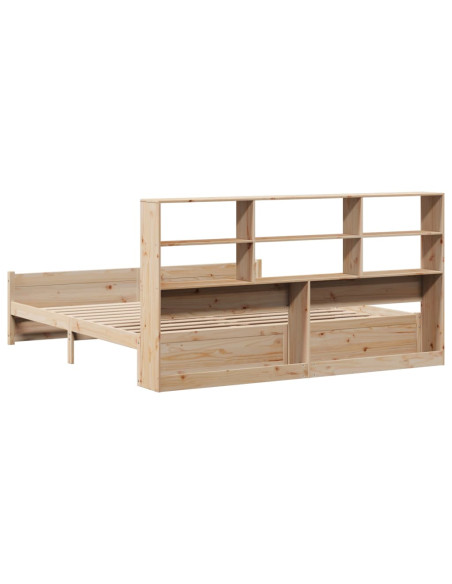 Letto Libreria senza Materasso 180x200 cm in Legno di Pino