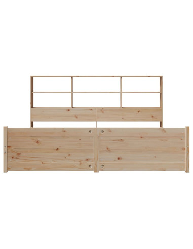 Letto Libreria senza Materasso 180x200 cm in Legno di Pino