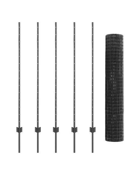 Set di Recinzione da Giardino  Set di 2 Grigio Metallo Standard