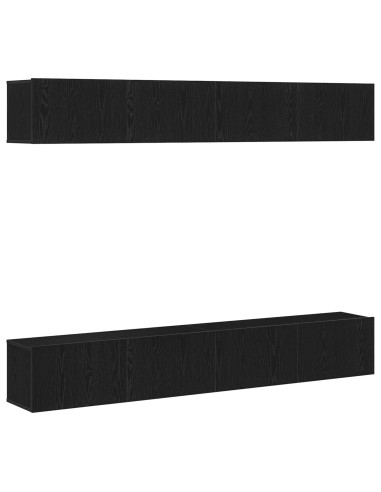 Set mobile TV 4 pcs Rovere Nero 100 x 30 x 30 cm