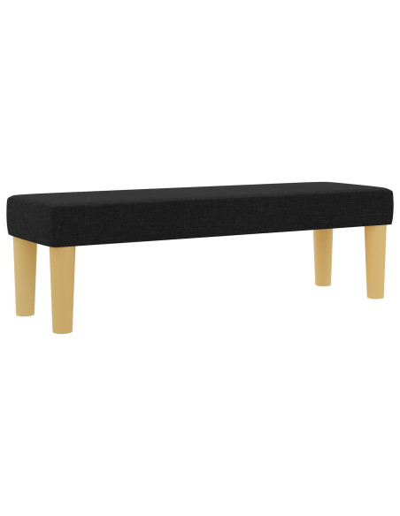 Letto a Box Spring  con Materasso e Panchina Nero 140x200 cm Tessuto