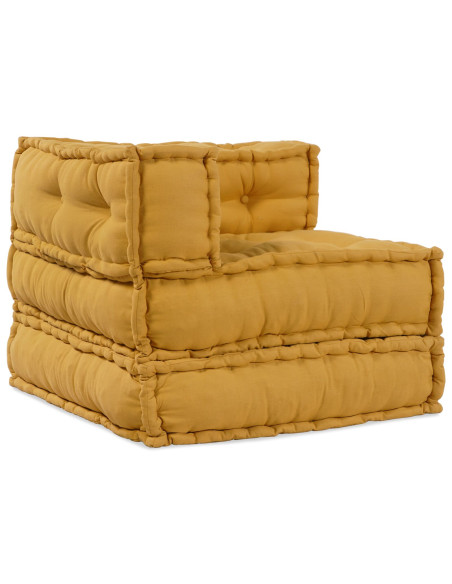 Pouffes modulari  3 pz Giallo Tessuto