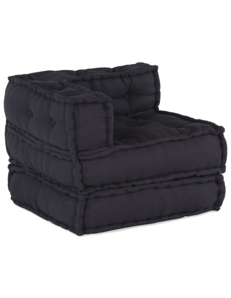 Pouf Modulari 4 Pezzi in Tessuto Antracite di
