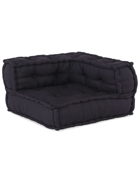 Pouf Modulari 4 Pezzi in Tessuto Antracite di