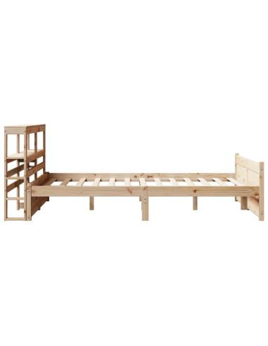 Giroletto con Testiera 120x190 cm in Legno Massello di Pino