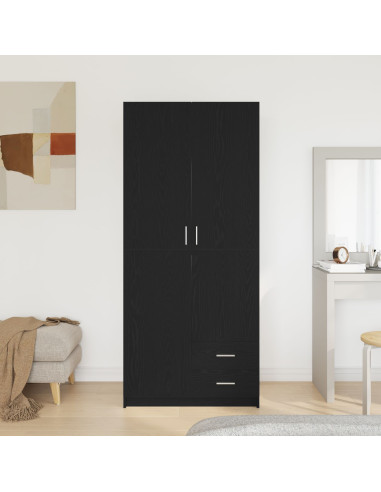 Guardaroba Rovere Nero 80 x 52 x 180 cm Legno multistrato