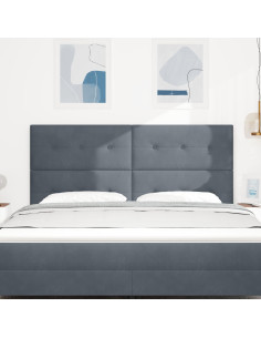 Testiera con testiera Grigio scuro 180 cm Pelle Sintetica