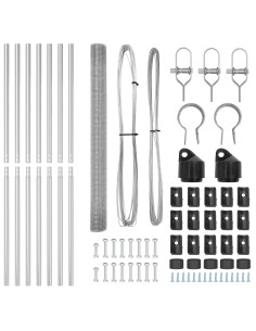 Palo della recinzione Argento 10 x 1,6 m (maglia 12 x 12 mm)
