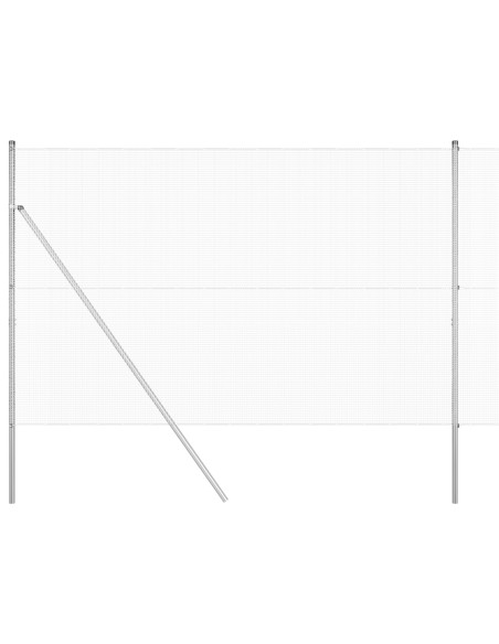 Recinzione in Filo Saldato  con 7 Post 1,6x10 m Acciaio Galvanizzato