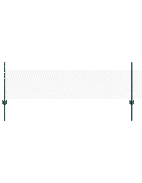 Posti per Recinzione  5 pcs U-Channel Verde 60 cm Acciaio, Recinzione Esagonale  Verde 0.5x10 m Acciaio