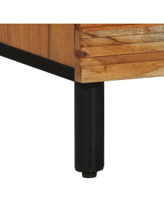 Credenza Naturale 80 x 33,5 x 75 cm Legno di Acacia Massello