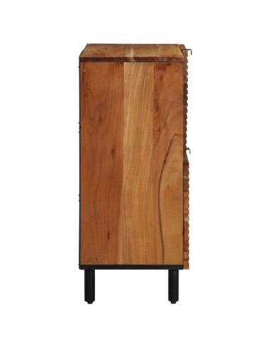 Credenza Naturale 80 x 33,5 x 75 cm Legno di Acacia Massello