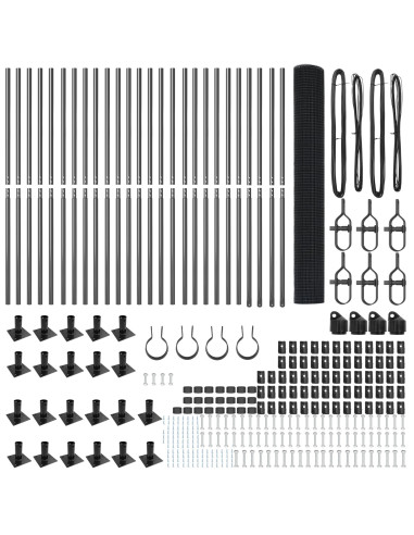 Palo della recinzione Grigio 50 x 1,2 m (rete 12 x 12 mm)