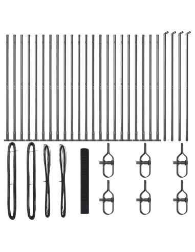 Palo della recinzione Grigio 50 x 1,2 m (rete 12 x 12 mm)