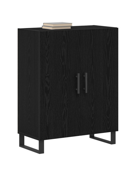 Credenza Nero Rovere 69,5x34x90 cm Legno ingegnerizzato