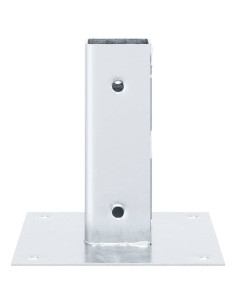 Basi per Pali Quadrate 12 pz Argento 46x46 mm Acciaio Zincato