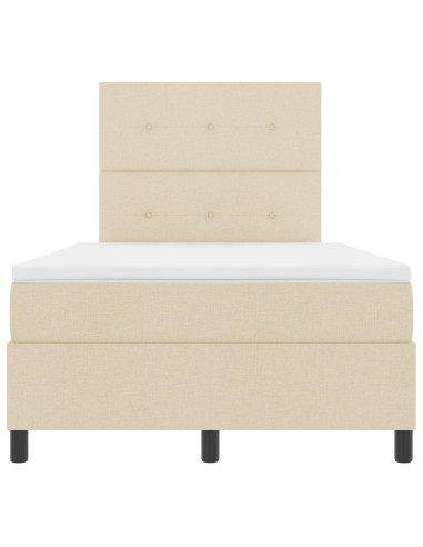 Letto a molle con materasso con led Crema 120 x 200 cm Tessuto