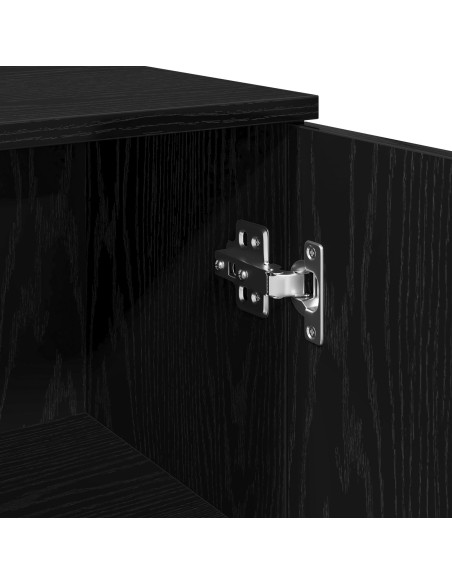 Mobile da Bagno Rovere Nero 30 x 30 x 190 cm Legno multistrato