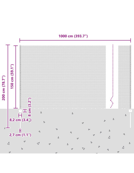 Pali per Recinzione  5 pz U-Channel Verde 150 cm Acciaio, Recinzione Esagonale  Verde 1.5x10 m Acciaio