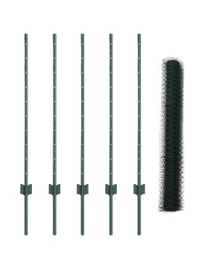 Recinzione con Posto Verde 1 x 10 m Acciaio e PVC 2