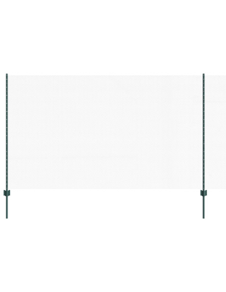 Pali per Recinzione  5 pz U-Channel Verde 140 cm Acciaio, Recinzione Esagonale Verde 1.4x10 m Acciaio