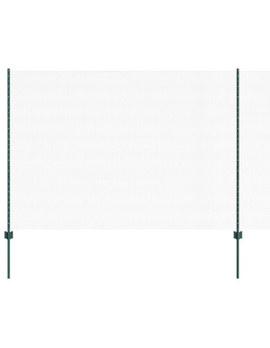 Recinzione con Posto Verde 1,5 x 10 m Acciaio e PVC