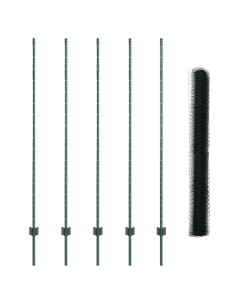 Recinzione con Posto Verde 1,6 x 10 m Acciaio e PVC 2