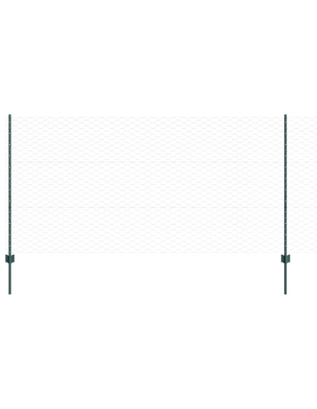 Recinzione con Posto Verde 1,2 x 50 m Acciaio e PVC