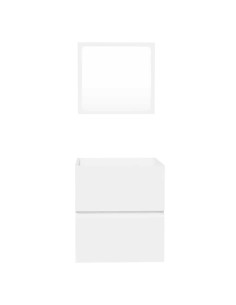 Mobile da Bagno con Specchio Bianco in Legno Multistrato