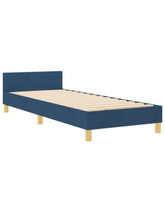 Struttura del letto con testiera Blu 80 x 200 cm Tessuto
