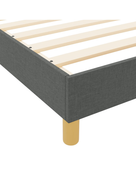 Struttura del Letto Grigio Scuro 100x200 cm Tessuto
