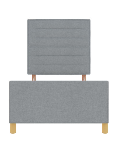 Struttura del letto Grigio chiaro 100 x 200 cm Tessuto