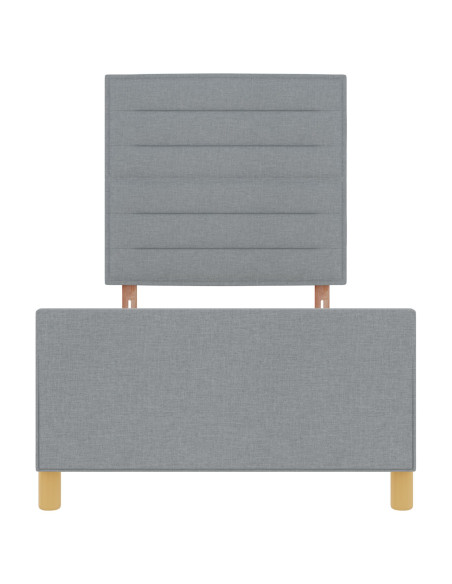 Struttura del letto Grigio chiaro 100 x 200 cm Tessuto