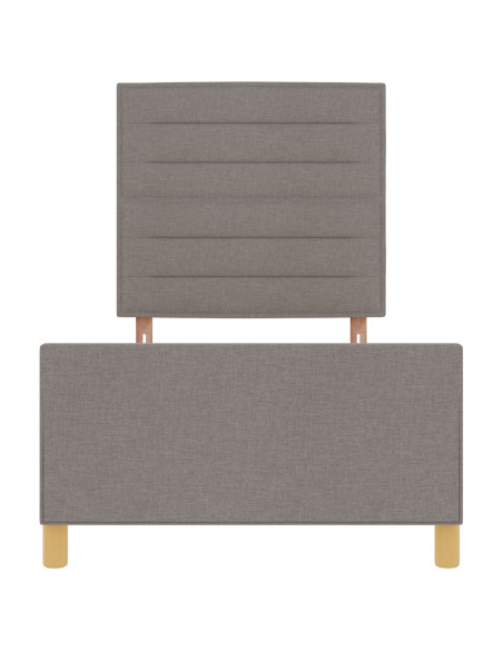 Struttura Letto in Tessuto Tortora 90x200 cm
