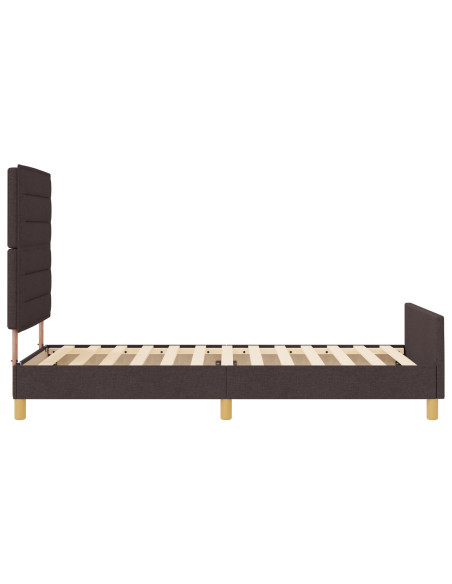 Struttura del letto  marrone scuro 90x190 cm in tessuto