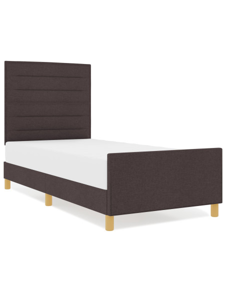 Struttura del letto  marrone scuro 90x190 cm in tessuto