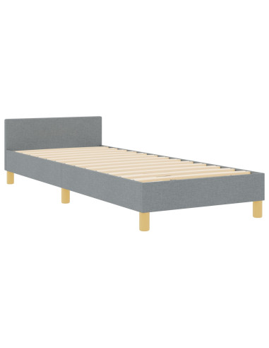 Struttura del letto Grigio chiaro 90 x 190 cm Tessuto