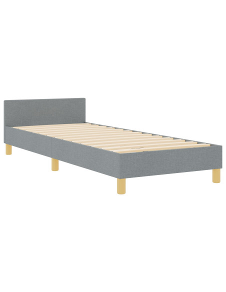 Struttura del letto Grigio chiaro 90 x 190 cm Tessuto