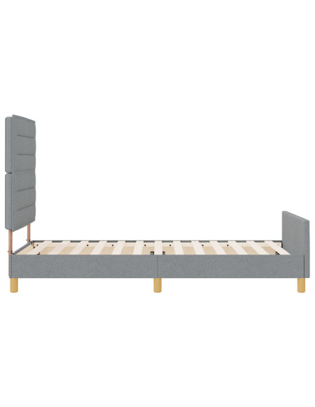 Struttura Letto Grigio Chiaro 90x190 cm Tessuto