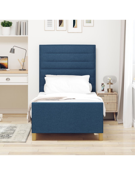 Struttura Rete Letto in Tessuto Blu 80x200 cm