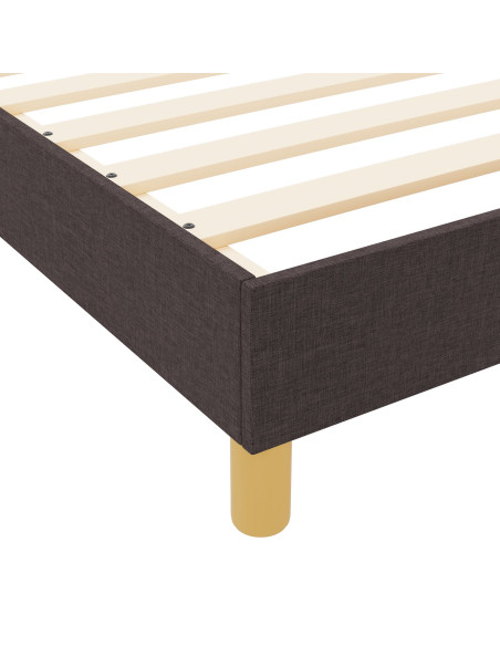 Struttura del letto Marrone scuro 80 x 200 cm Tessuto