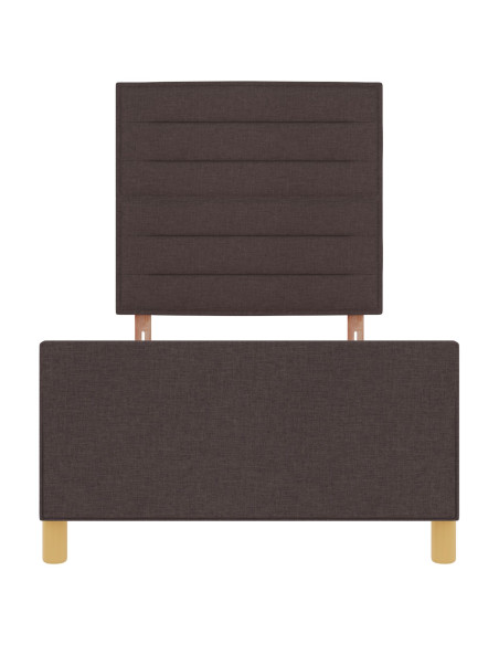 Struttura Letto  in Marrone Scuro, 80x200 cm, Tessuto